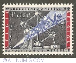 Image #1 of 3 + 1,50 Francs 1958 - Expo '58 - Atomium
