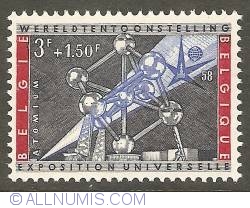 3 + 1,50 Francs 1958 - Expo '58 - Atomium