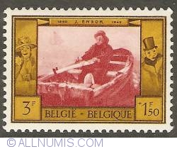 3 + 1,50 Francs 1958 - James Ensor - The Rower