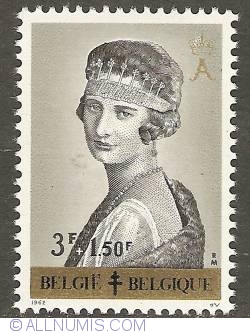 3 + 1,50 Francs 1962 - Queen Astrid