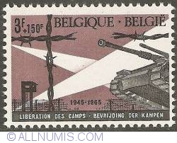 Image #1 of 3 + 1,50 Francs 1965 - 20th Anniversary of Liberation of Concentration Camps