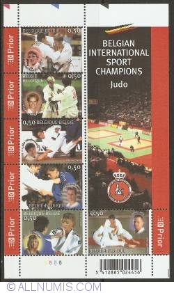 3 Euro 2005 - Belgian Judo Champions Souvenir Sheet