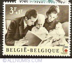 Image #1 of 3 Francs + 1 Franc 1963 - Royal family group