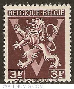 Image #1 of 3 Francs 1944 - BELGIQUE-BELGIE