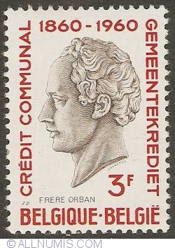 3 Francs 1960 - Gemeentekrediet - Frère-Orban