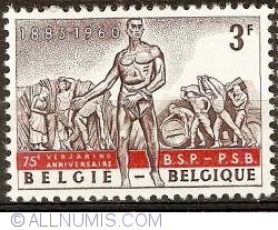 Image #1 of 3 Francs 1960 - Monument of Labour