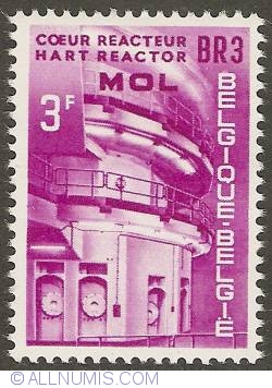3 Francs 1961 - Euratom - Hart of the Nuclear Reactor BRE3 Mol