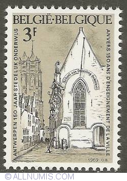 Image #1 of 3 Francs 1969 - 150 Years of City schools in Antwerp