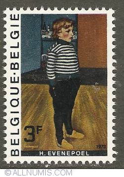 Image #1 of 3 Francs 1973 - Henri Evenepoel - Charles au jersey rayé