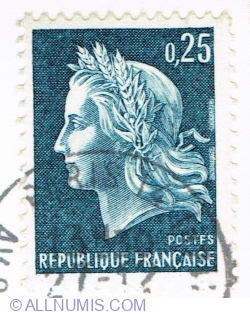 Image #1 of 0.25 Francs 1967 - Marianne of Cheffer