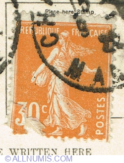 Image #1 of 30 Centimes 1907 - Semeuse