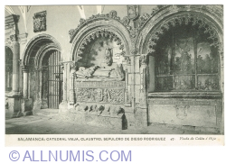 Salamanca - Old Cathedral - Cloisters - Tomb of Diego Rodriguez (1920)