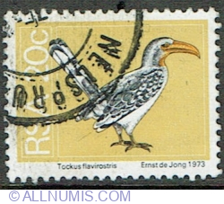 Image #1 of 20 Cents 1974 - Southern Yellow-billed Hornbill (Tockus leucomelas)