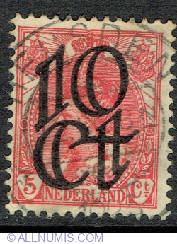 10 Cents 1923 - Queen Wilhelmina (overprint)
