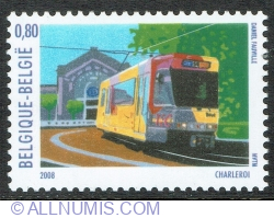 0.80 € 2008 - Tramvaie - Tramvai în Charleroi