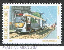 0.90 € 2008 - Tramways - Tramway of Brussels