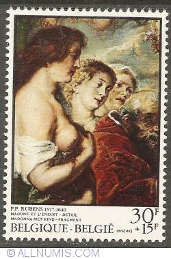 Image #1 of 30 + 15 Francs 1976 - P.P. Rubens - Madonna with Child