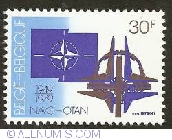 Image #1 of 30 Francs 1979 - NATO Emblem and Monument