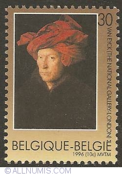 30 Francs 1996 - Jan Van Eyck - Man with turban