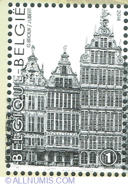 "1" 2014 - Piața principală din Anvers: Casele breslelor din secolul al XVI-lea 1