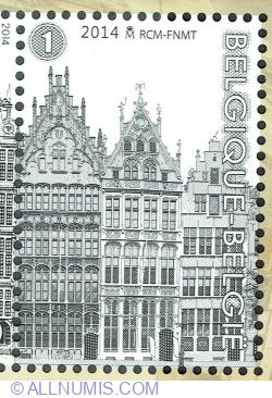 "1" 2014 - Piața principală din Anvers: Casele breslelor din secolul al XVI-lea 2