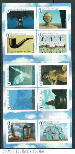 Image #1 of 10 x "1" 2014 - René Magritte Booklet "Ceci est un timbre"