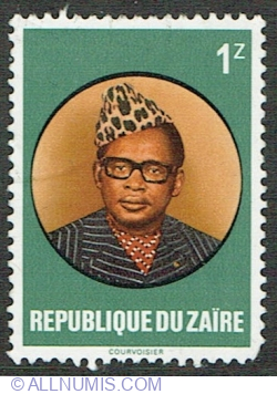 1 Zaire 1978 - President Mobutu