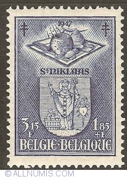 Image #1 of 3,15 + 1,85 Francs 1947 - City of Sint-Niklaas