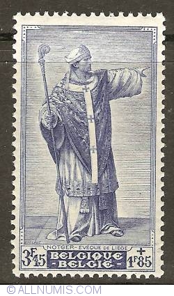 3,15 + 1,85 Francs 1947 - Prince-bishop Notger