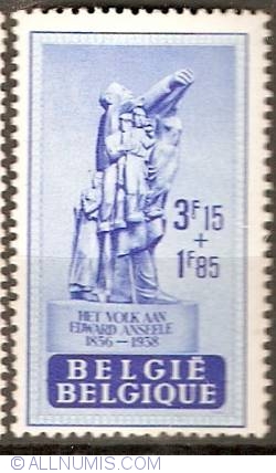 3,15+1,85 Francs 1948 Edward Anseele - Ghent