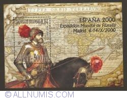 Image #1 of 34 Francs / 0.84 Euro 2000 - Charles V souvenir sheet with print