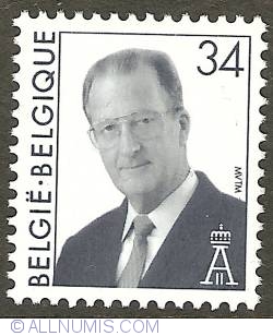 34 Francs 1997 - King Albert II