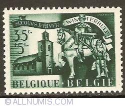 35 + 5 Centimes 1943 - Winter Help - St. Martin - Church of Dion-le-Val