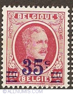 Image #1 of 35 over 40 Centimes 1927 King Albert 1 - overprint