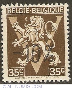 Image #1 of 35 Centimes 1946 BELGIE-BELGIQUE with overprint -10%