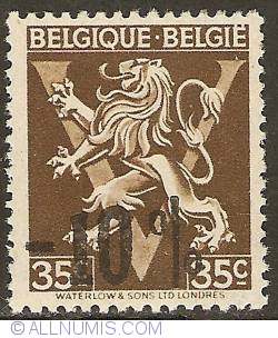 Image #1 of 35 Centimes BELGIQUE-BELGIE with overprint -10%