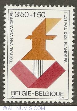 3,50 + 1,50 Francs 1971 - Festival of Flanders
