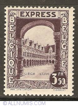 Image #1 of 3,50 Francs 1929 - Express Stamp - Liège Prince-Bishops' Palace