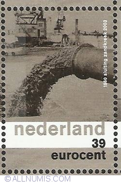 Image #1 of 39 Eurocent 2003 - Closure of Zandkreek (Zeeland) by the Zandkreekdam 1960