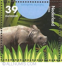 Image #1 of 39 Eurocent 2006 - Indian Rhinoceros