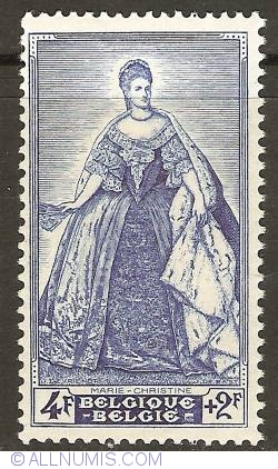 Image #1 of 4 + 2 Francs 1949 - Maria Christina