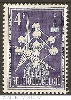 Image #1 of 4 Francs 1957 - World Expo '58 - Atomium