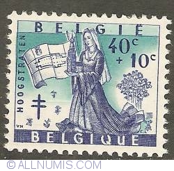 Image #1 of 40 + 10 Centimes 1958 - Countess of Hoogstraten
