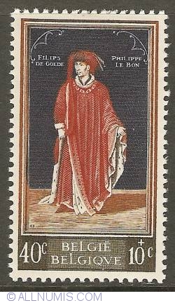 Image #1 of 40 + 10 Centimes 1959 - Philip the Good