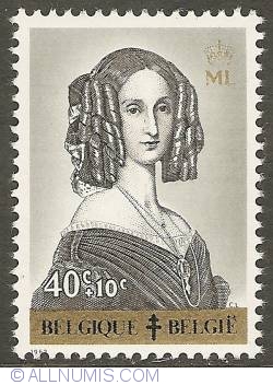 40 + 10 Centimes 1962 - Queen Louise Marie (monogram ML)