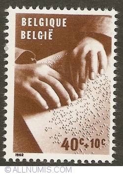 40 + 10 Centimes 1962 - The Handicapped Child - Braille