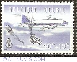 Image #1 of 40+10 Centimes 1960 - Parachuting