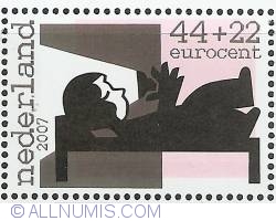 Image #1 of 44 + 22 Euro Cent 2007 - Children's Stamp