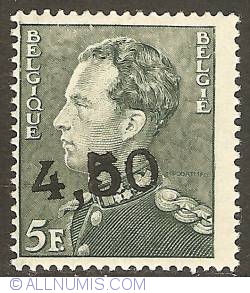 Image #1 of 4,50 overprint 1946 on 5 Francs