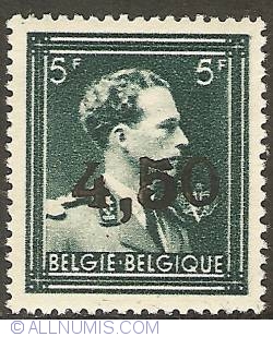 4,50 overprint 1946 on 5 Francs